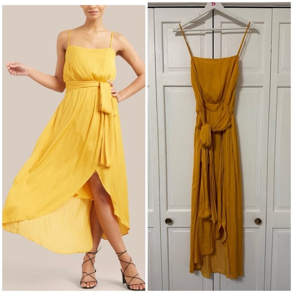 Modern Citizen Mila Layered Tank Dress Mustard Yellow Size S Fairy Boho Flowy - Picture 1 of 13